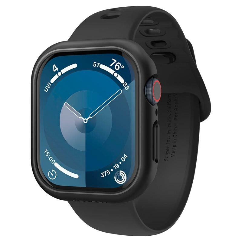 Spigen Apple Watch Series 10 46mm Case Thin Fit Black - Tunt mobilskal i slimmad design