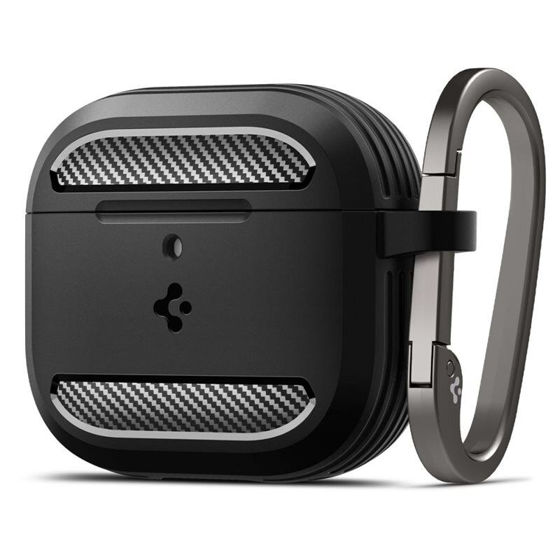 Spigen Apple AirPods 4 Case Rugged Armor Black - Skyddande skal till hörlurarna