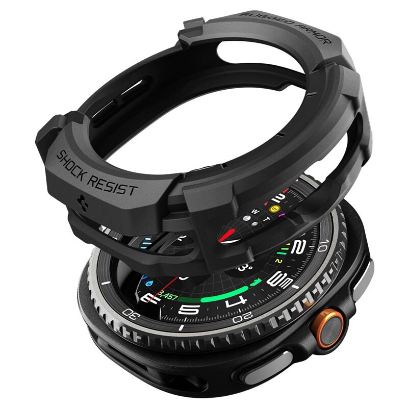 Spigen Samsung Galaxy Watch 8 Classic Case Rugged Armor Black - Skyddande skal