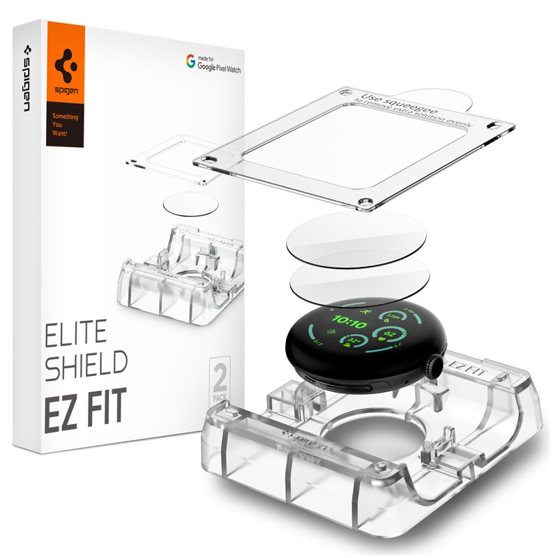 Spigen Google Pixel Watch 3 45mm Screen Protector EliteShield EZ Fit (2-pack)