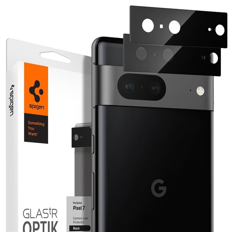 Spigen Google Pixel 7 Optik Linsskydd Svart (2-pack) - Kameraskydd - Linsskydd