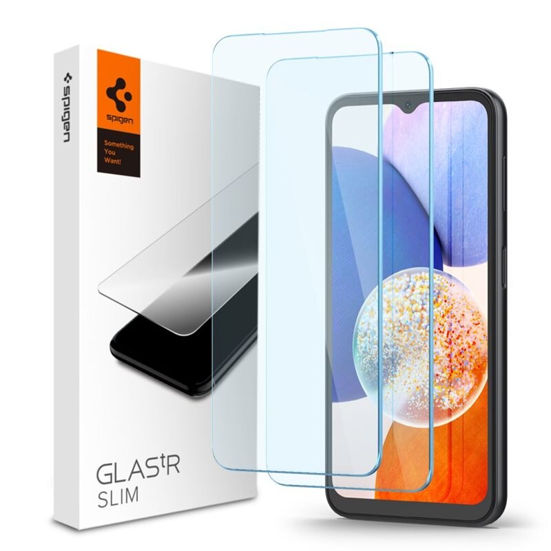 Spigen Samsung Galaxy A25 Screen Protector GLAS.tR SLIM (2-pack) - Skärmskydd i härdat glas - Enkel montering