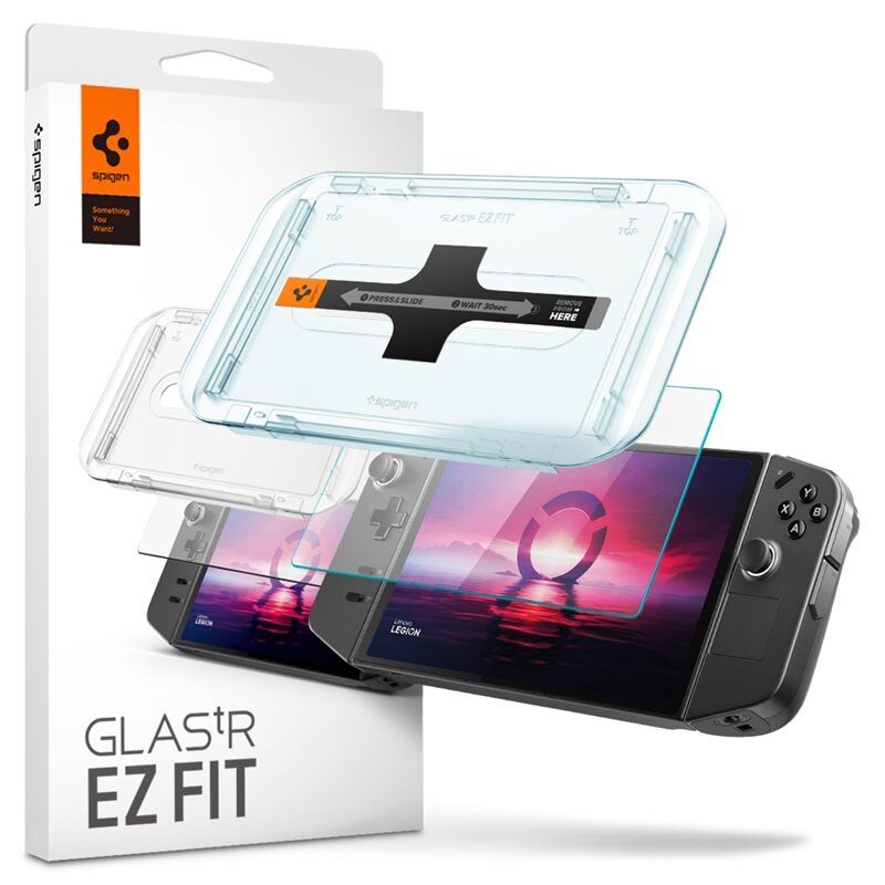 Spigen Lenovo Legion Go Screen Protector GLAS.tR EZ Fit - Skärmskydd i härdat glas med installationsram