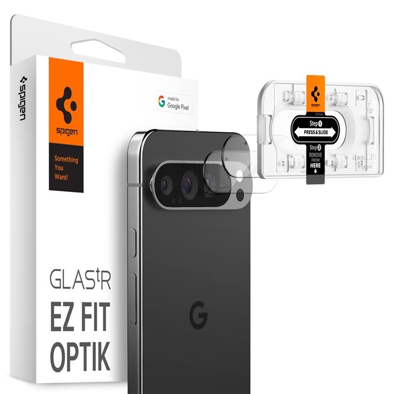 Spigen Google Pixel 9 Pro EZ Fit Optik Lens Protector (2-pack) - Kameraskydd - Linsskydd - Med monteringsram för enkel installation