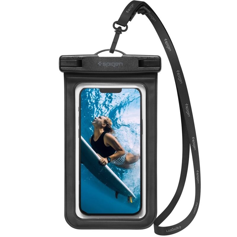 Spigen A601 Universal Waterproof Skal Svart - Vattentätt fodral
