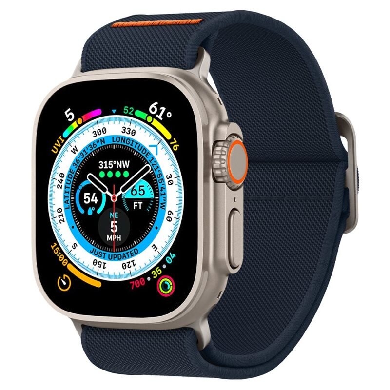 Spigen Nylonarmband Ultra Apple Watch 45mm Series 8 Blå - Snyggt armband