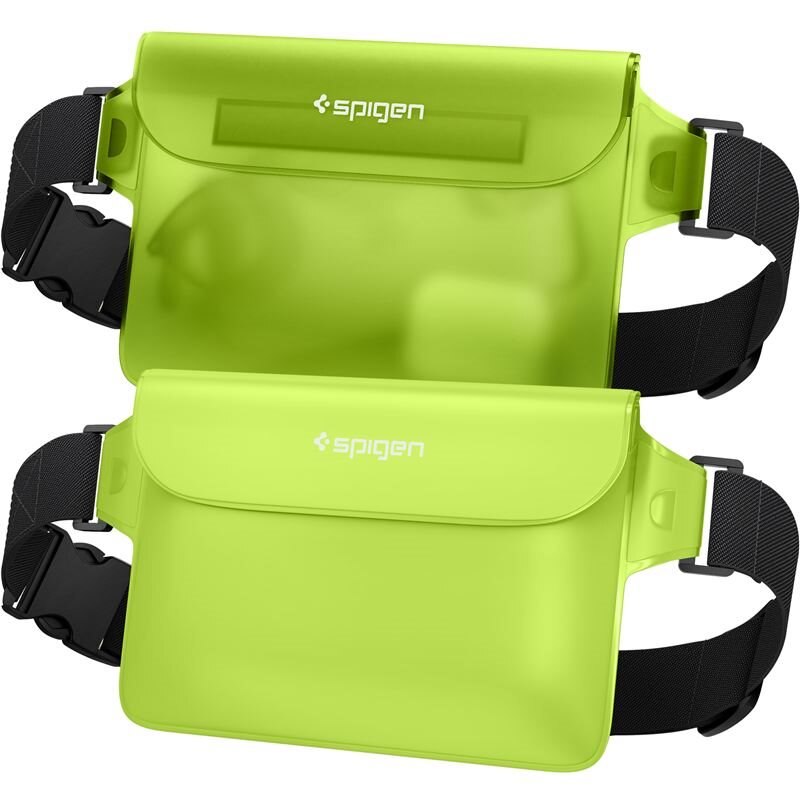 Spigen A620 Universal Aqua Shield WaterProof Waist Bag (2-pack) Cactus Green