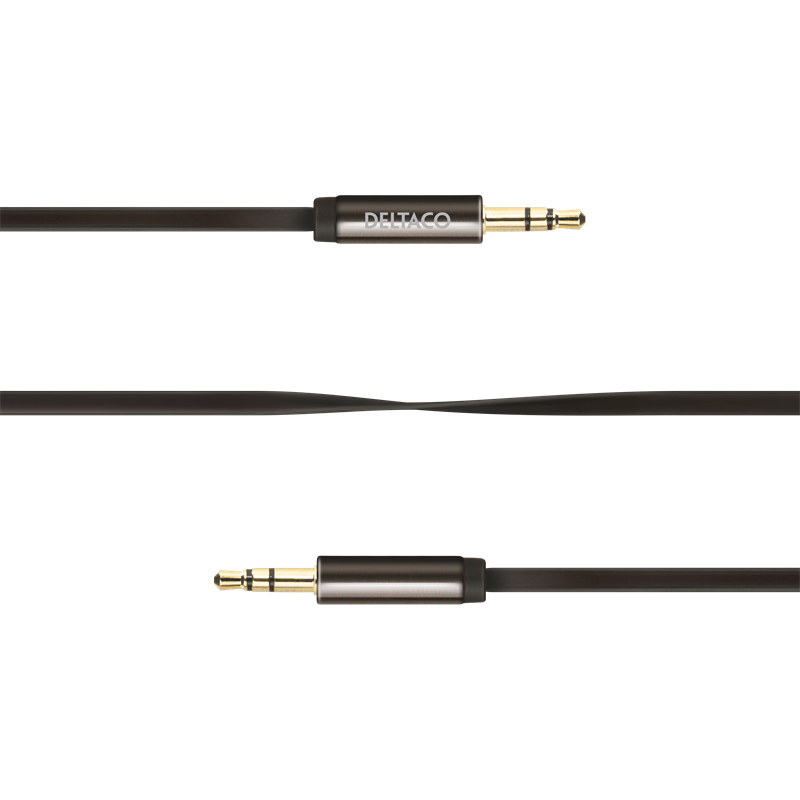 Deltaco Aux 3.5mm Ljudkabel 1m svart