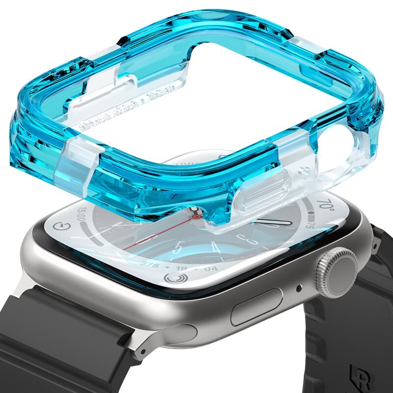 Ringke Fusion Bumper Apple Watch 45mm Series 8 Neon Blå - Skyddande ram