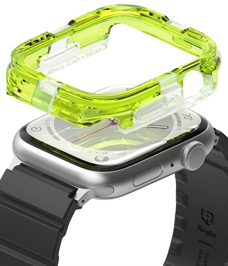 Ringke Fusion Bumper Apple Watch 45mm Series 9 Neon Green - Skyddande ram