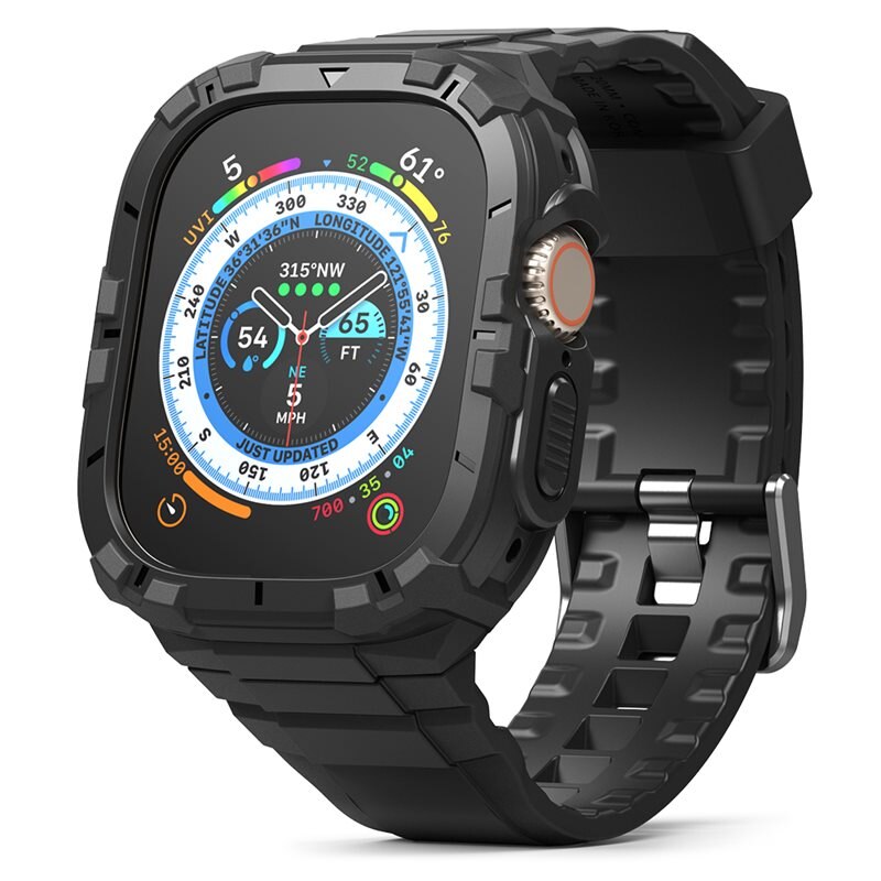 Ringke Fusion-X Guard Case + Band Apple Watch Ultra 2 49mm Black - Stöttålig kombination av armband och skal