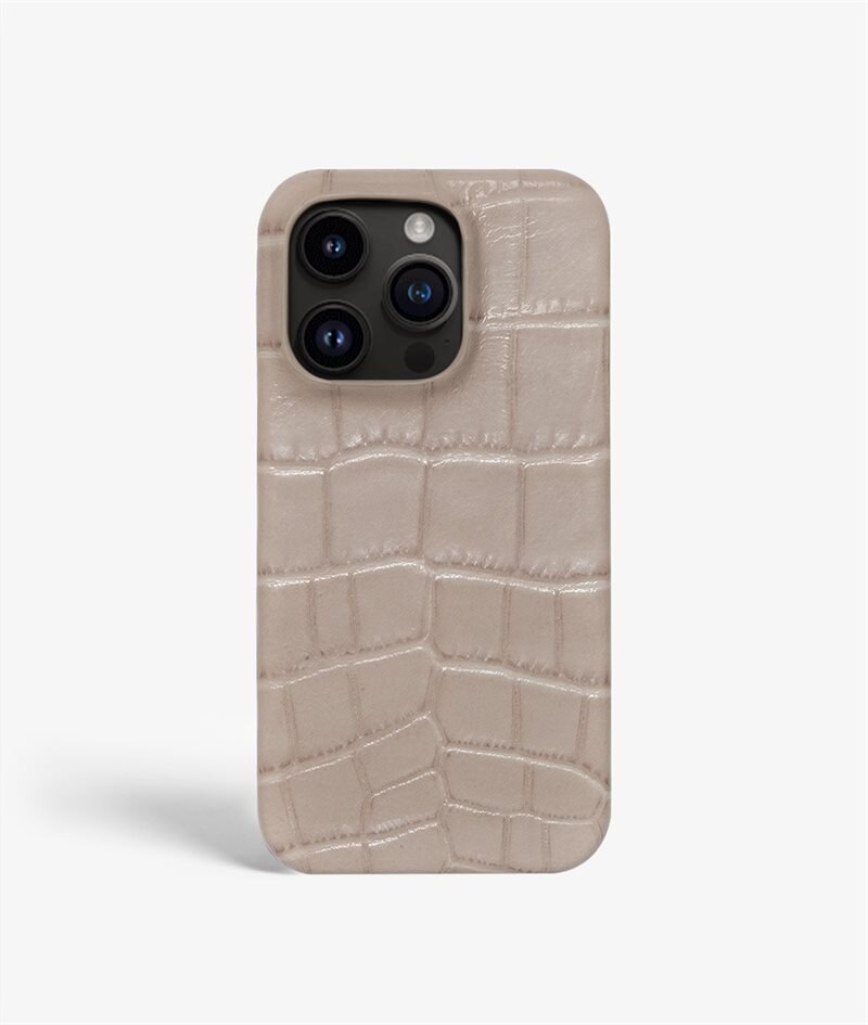 The Case Factory Skal iPhone 14 Pro Croco Grå