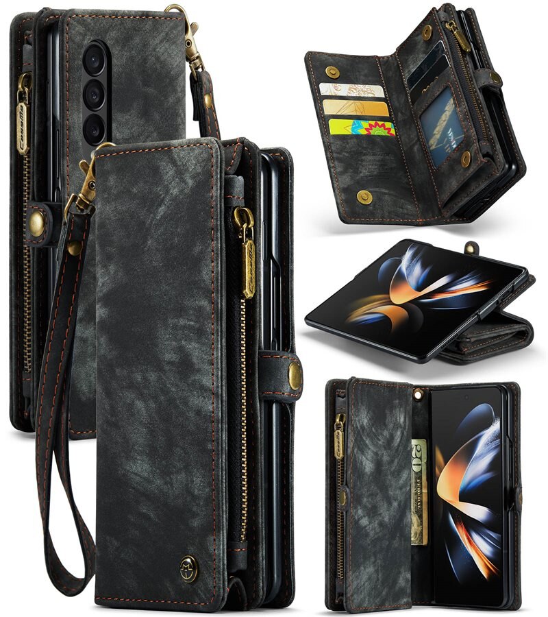CaseMe Multi-slot Plånboksfodral Samsung Galaxy Z Fold 4 Grå