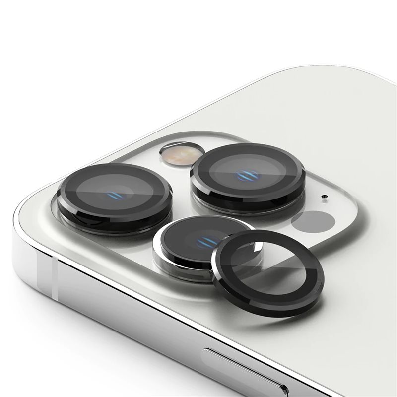 Ringke Camera Lens Frame Glass iPhone 14 Pro Max Svart - Kameraskydd - Linsskydd