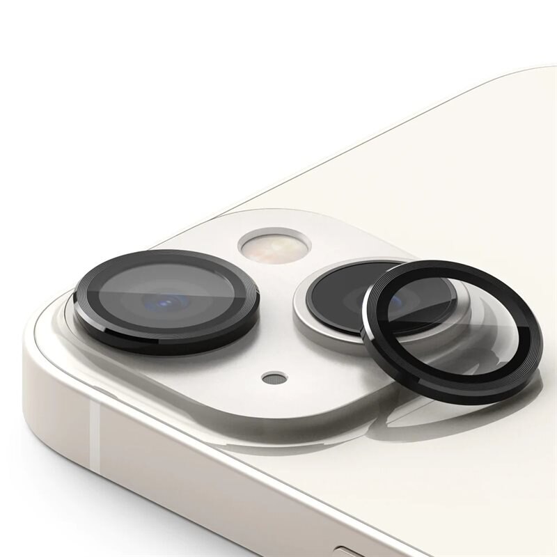 Ringke Camera Lens Frame Glass iPhone 14 Svart - Kameraskydd - Linsskydd
