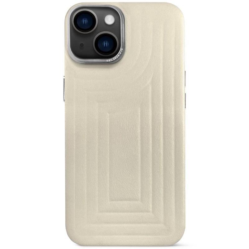 Decoded Leather Embossed Back Cover MagSafe iPhone 14 Clay