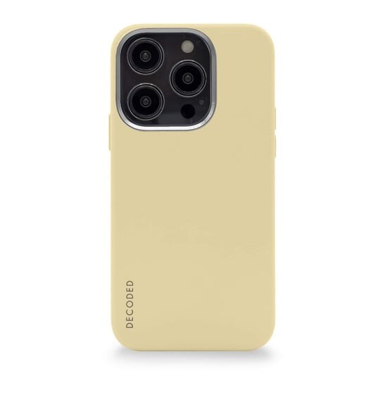 Decoded AntiMicrobial Silikon Back Cover iPhone 14 Pro Sweet Corn - Antibakteriellt, snyggt silikonskal