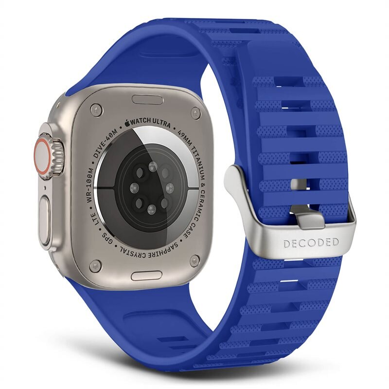 Decoded Sport Silicone Ultra Traction Strap Apple Watch SE 44mm Galactic Blue
