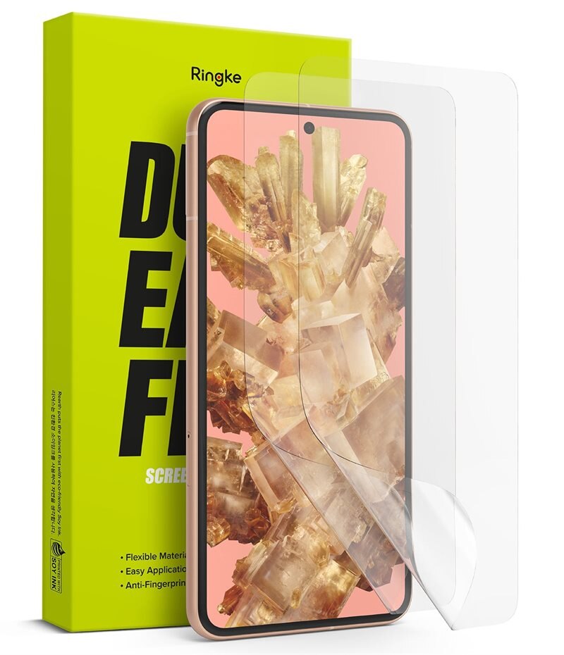 Ringke Dual Easy Screen Protector (2-pack) Google Pixel 8 - Skärmskydd med monteringsverktyg för perfekt passform