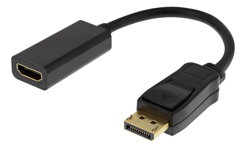 Deltaco DisplayPort till HDMI-adapter svart