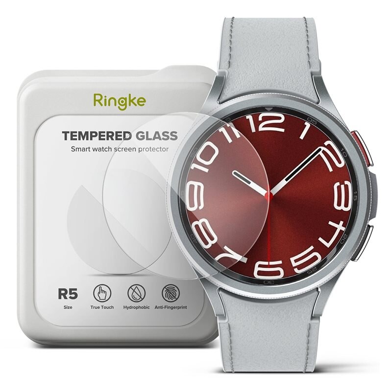 Ringke Screen Tempered Glass Samsung Galaxy Watch 6 Classic 47mm (4-pack) - Skärmskydd i härdat glas
