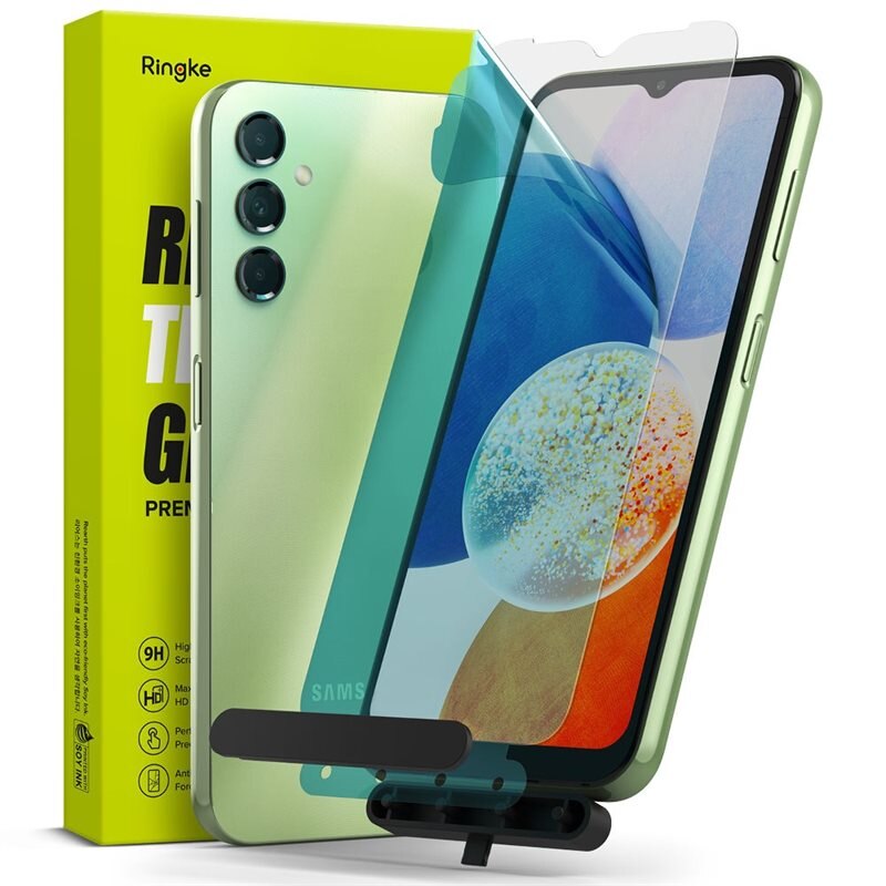 Ringke Screen Protector Glass Samsung Galaxy A14 (2-pack) - Skärmskydd i härdat glas - Enkel installation