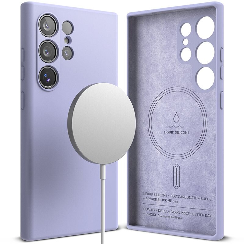 Ringke Silicone Magnetic Case Samsung Galaxy S24 Ultra Lavender