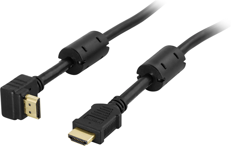 Deltaco Vinklad HDMI-kabel High-Speed med Ethernet 5m