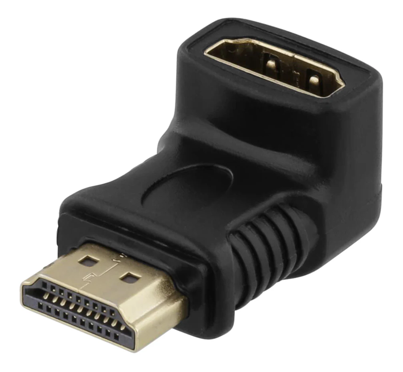 Deltaco Vinklad HDMI-adapter 19-pin hona - hane