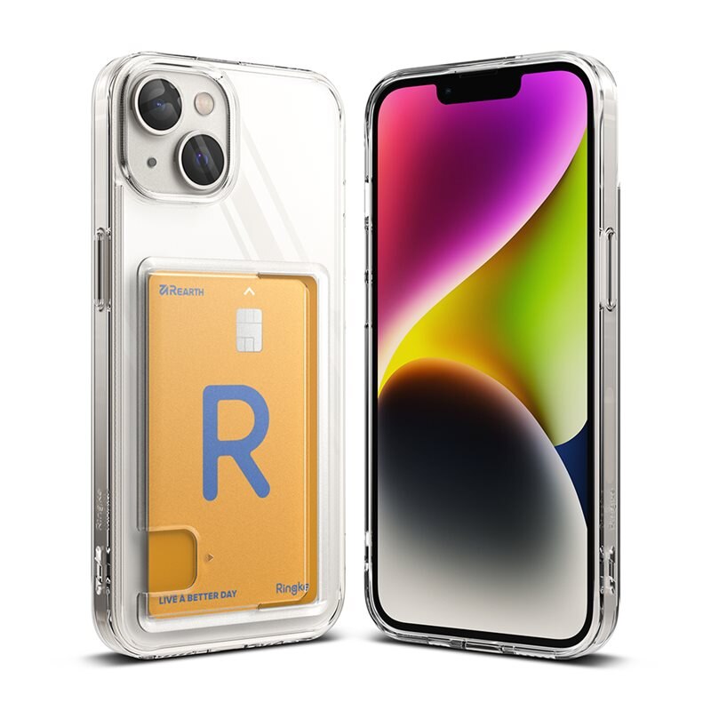 Ringke Fusion Card Skal iPhone 14 Genomskinlig - Mobilskal med korthållare