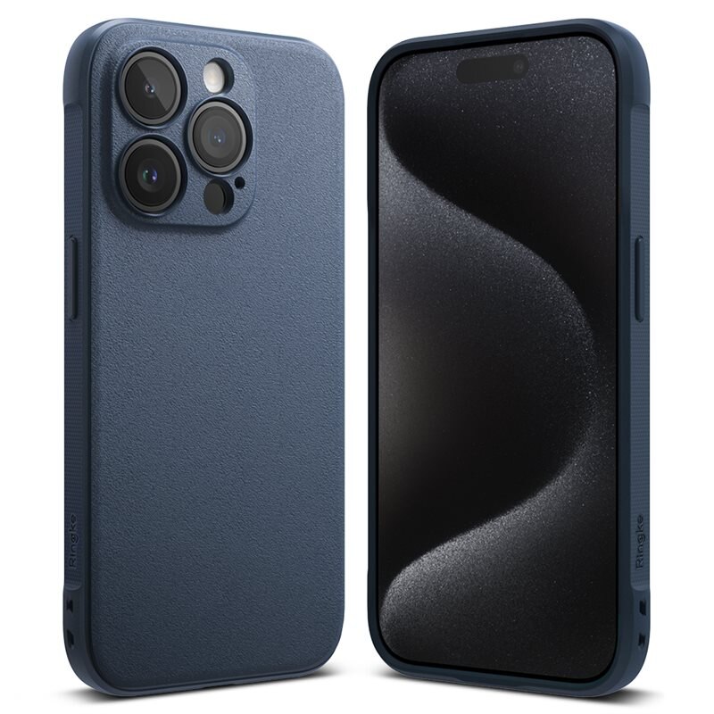 Ringke Onyx Case iPhone 15 Pro Navy - Mobilskal i snygg design