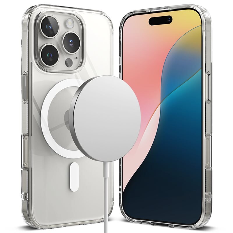 Ringke Fusion Magnetic Case iPhone 16 Pro Max Matte Clear - Mobilskal med MagSafe