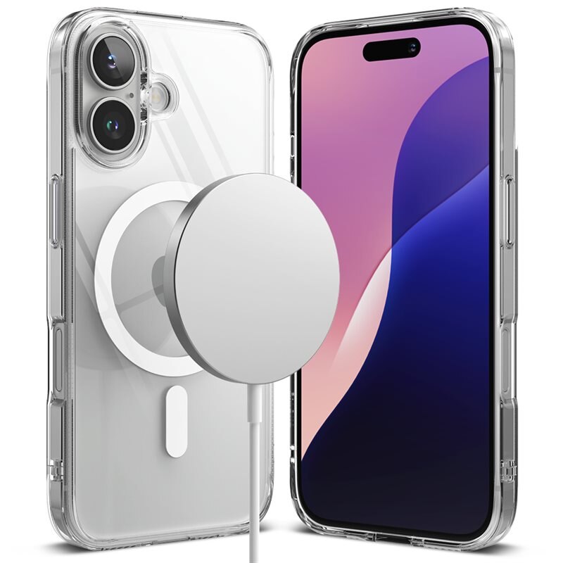 Ringke Fusion Magnetic Case iPhone 16 Plus Genomskinlig - Mobilskal med MagSafe
