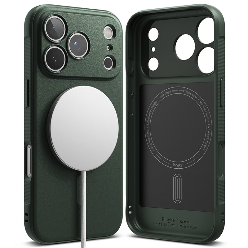 Ringke Onyx Magnetic Case iPhone 17 Pro Dark Green - Snyggt MagSafe-skal