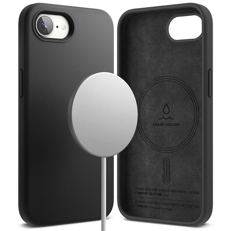 Ringke Silicone Magnetic Case iPhone 16e Black
