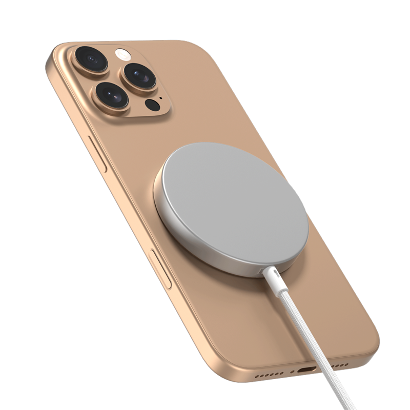 iPhone 17 Pro Max Qi2 Magnetisk Trådlös Laddare 15W vit