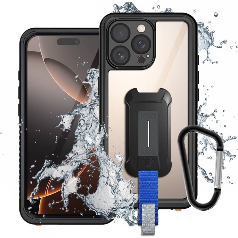 Armor-X MX Waterproof Case iPhone 16 Pro Max Black - Vattentätt och stöttåligt skal