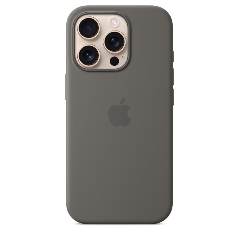Apple MagSafe Silikonskal iPhone 16 Pro Stone Gray