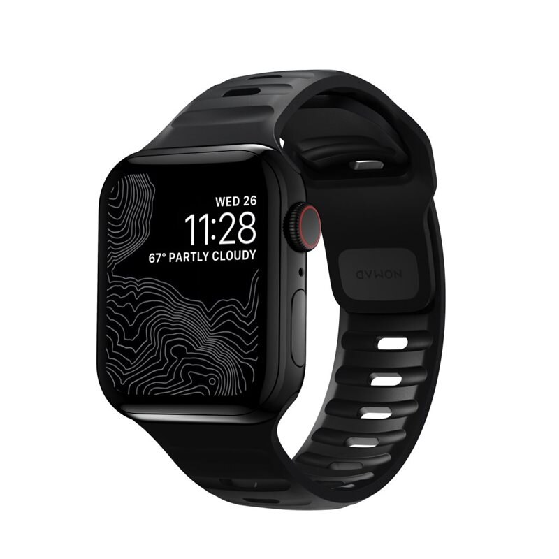 Nomad Apple Watch 41mm Series 8 Sport Band Svart - Sportigt armband av hög kvalitet