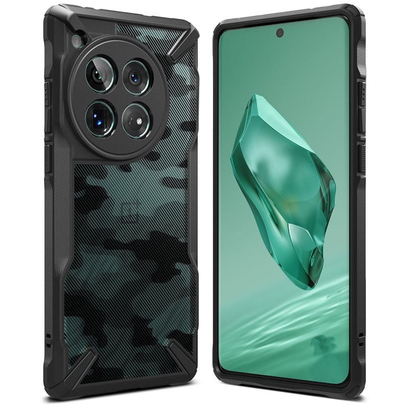 Ringke Fusion X Case OnePlus 12 Camo Black - Mobilskal i tuff design