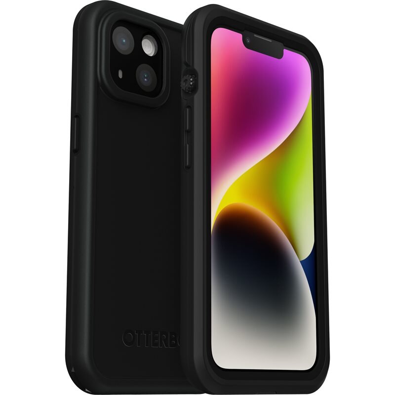 Lifeproof FRE MagSafe Skal iPhone 14 svart - Otterbox - Heltäckande, vattentätt och extremt stöttåligt skal. Inbyggt skärmskydd