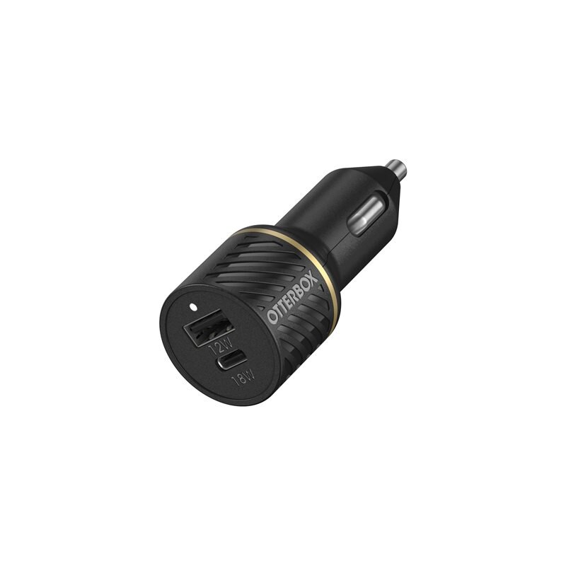 Otterbox Car Charger 30W USB-C + USB-A 12 - 24 V svart