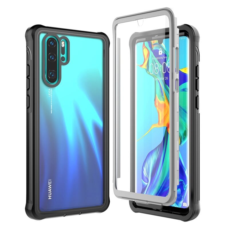 Premium Full Protection Skal Huawei P30 Pro Svart - Heltäckande skal med härdat glas skärmskydd