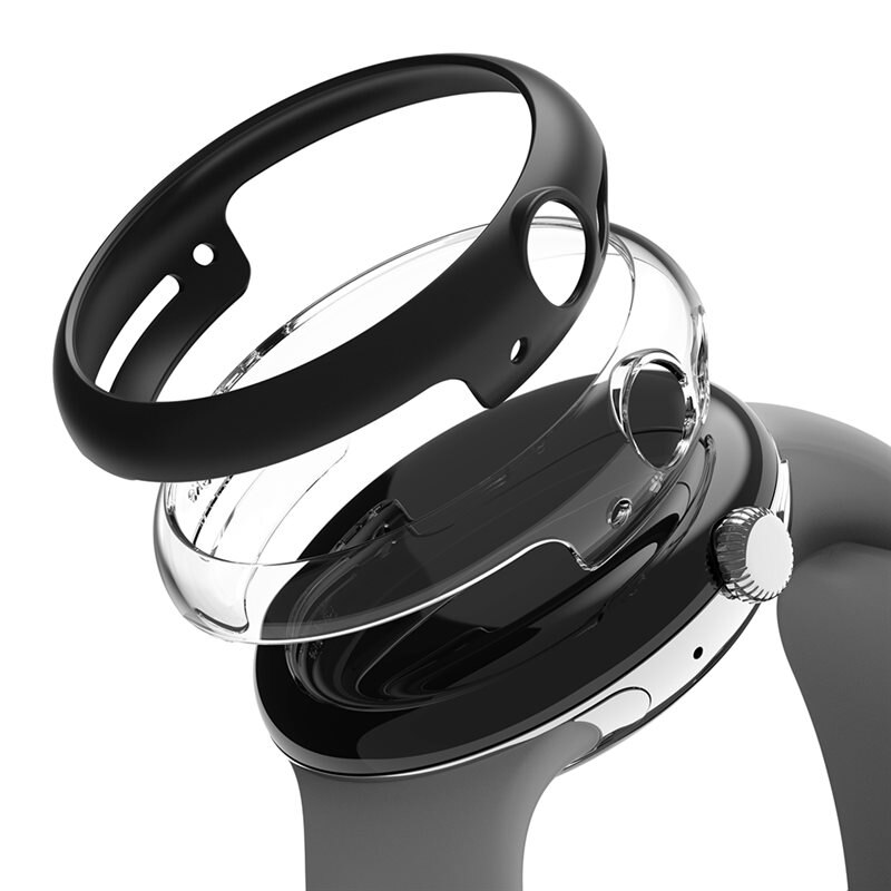 Ringke Slim Skal (2-pack) Google Pixel Watch Matte Svart & genomskinlig - Minimalistiskt skal som skyddar
