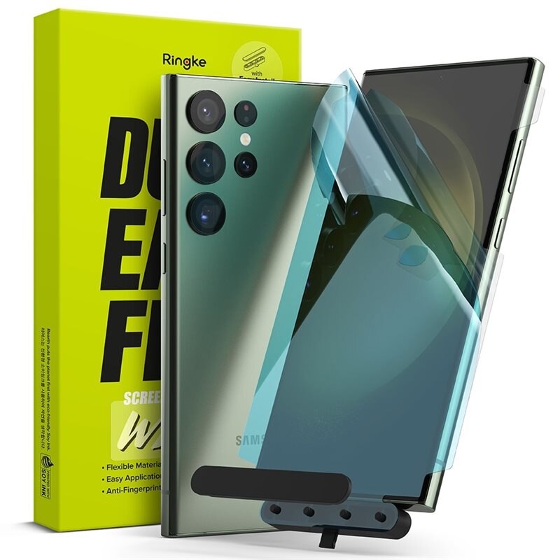 Ringke Dual Easy Wing Skärmskydd (2-pack) Samsung Galaxy S23 Ultra - Skärmskydd med vingar för perfekt passform