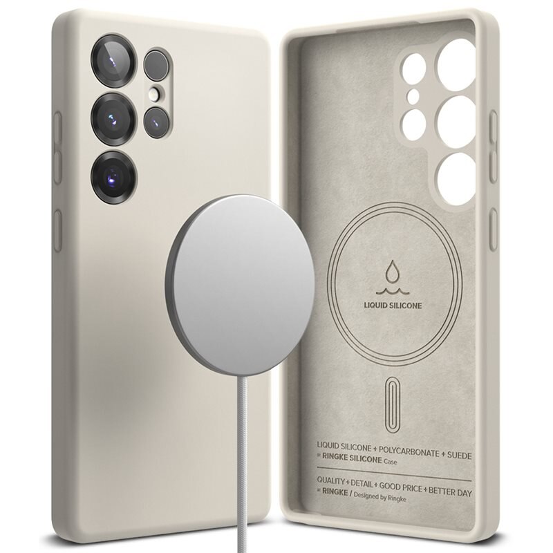 Ringke Silicone Magnetic Case Samsung Galaxy S25 Ultra Stone