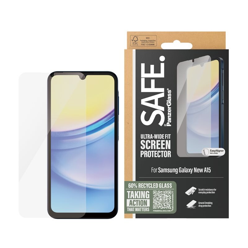 SAFE. by PanzerGlass Samsung Galaxy A16 Skärmskydd Ultra Wide Fit (with EasyAligner)