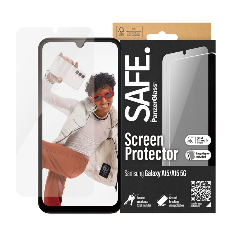 SAFE. by PanzerGlass Samsung Galaxy A15 Skärmskydd Ultra Wide Fit (with EasyAligner)