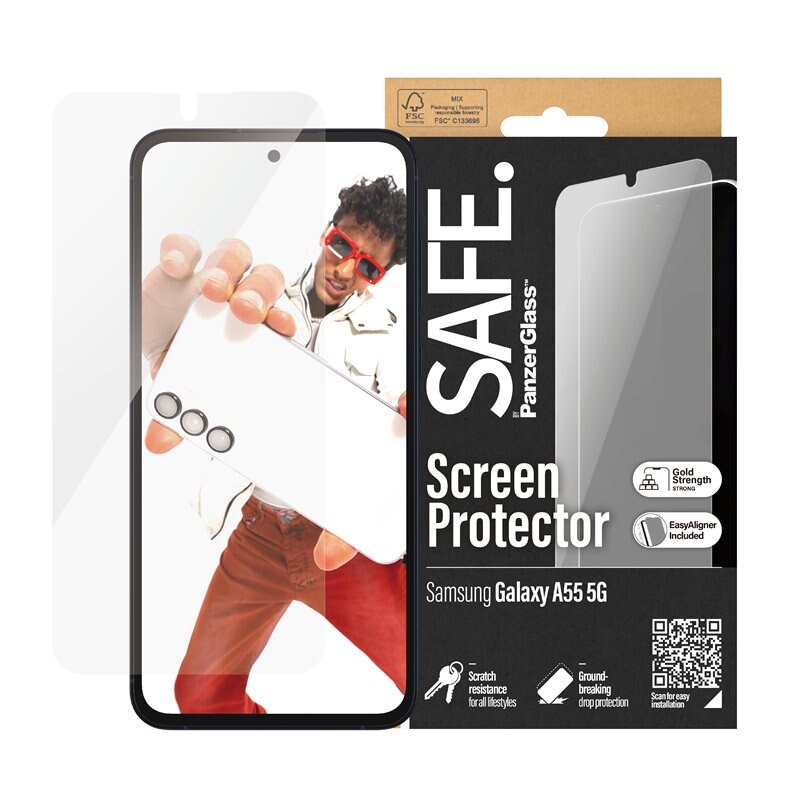 SAFE. by PanzerGlass Samsung Galaxy A55 Skärmskydd Ultra Wide Fit (with EasyAligner)