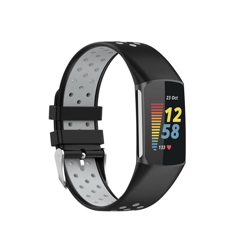 Silikonarmband Sport Fitbit Charge 6 svart - Perfekt armband för träningen